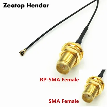2 ks SMA / RP-SMA Female na MHF4 IPEX IPX Plug RF Pigtail Kábel pre karty Mini PCI 0.81 mm Karta Intel WIFI Palube 10 cm 15 cm 20 cm 30 cm