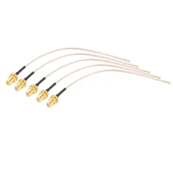 5 ks RP‑SMA Female na U. FL/IPX/IPEX RF Anténny koaxiálny Kábel Koaxiálny Konektor 50Ω 15 cm