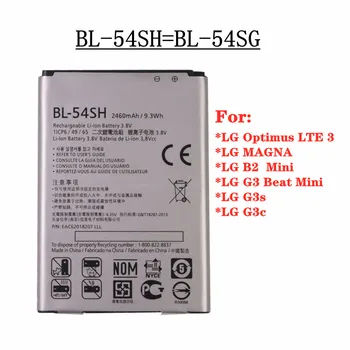 Nové BL-54SH BL-54SG Batéria Pre LG Optimus LTE III 3 MAGNA B2 G3 Porazil Mini G3 G3c F7 LG870 P698 D728 D729 F260 L90 D415 BL 54SH